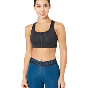 SOILED Nike Women's Dri-Fit Front Zip High Support Bra Black Size S $60 FF353
